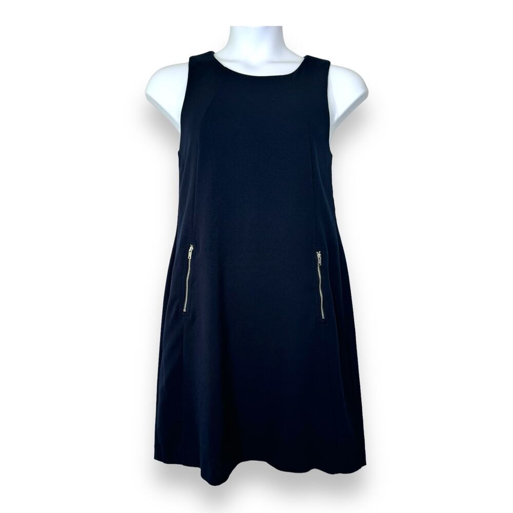 Gap Black Mini Sheath Dress Medium Tall M Minimalist LBD Corporate Goth